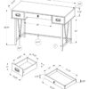Computer Desk For Home Office, Laptop, Storage Drawers, Transitional - Brown - Image 12
