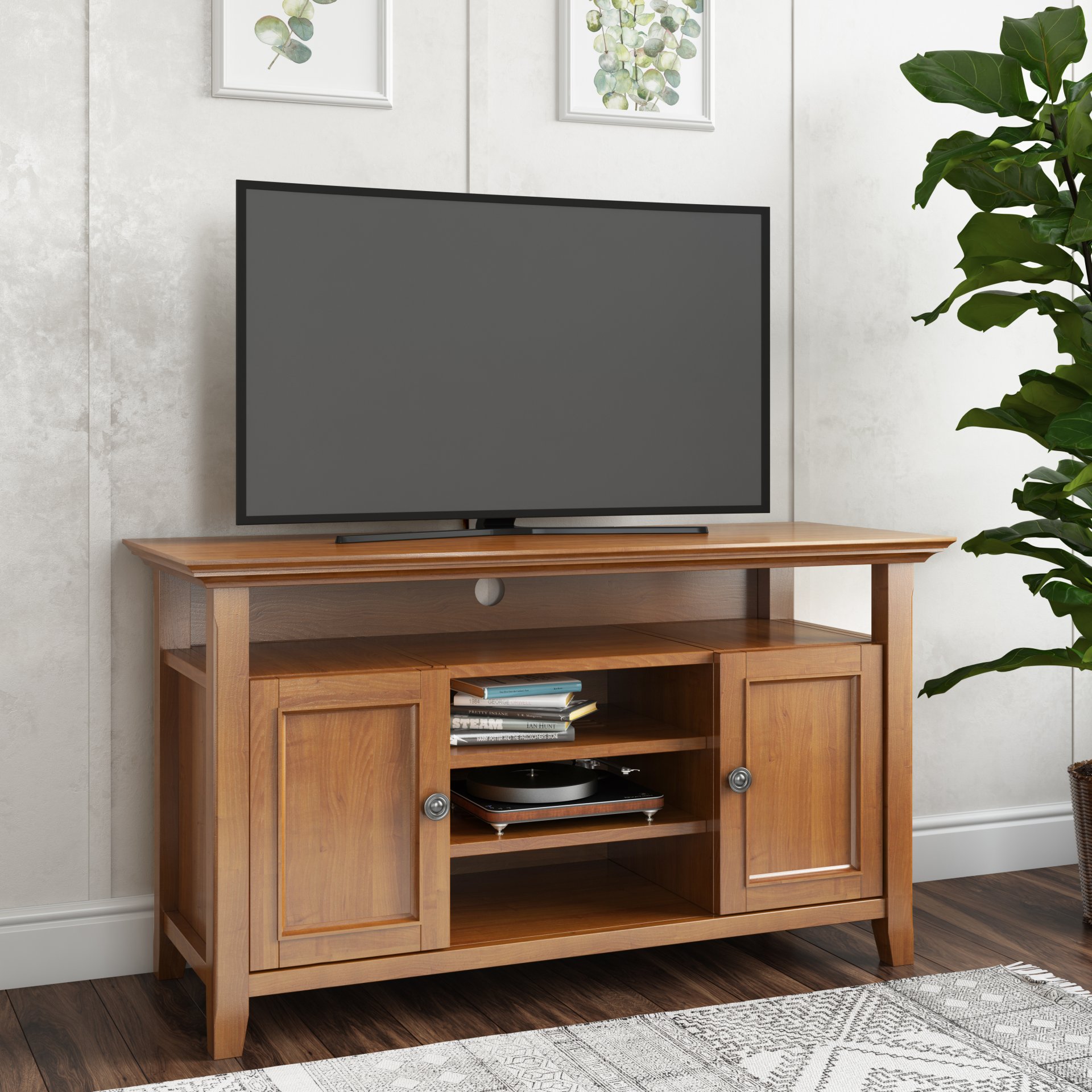 Amherst - TV Media Stand - Light Golden Brown - Image 8