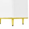 Modern TV Stand For TVs Up To 80", Entertainment Center With 2 Shelves And LED Lights, TV Storage Cabinet With 2 Drawers, 2 Cabinets And Metal Legs For Living Room - White - Image 16