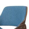 Malden - Bentwood Dining Chair With Wood Back - Blue - Image 5