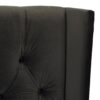 David - King Tufted Wingback Bed - Dark Charcoal Gray - Image 5