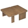 Modern Minimalist Coffee Table Set, Rectangle Coffee Table With Splicing Design, Multifunctional Combination Table For Living Room - Natural - Image 6
