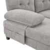 U Shaped Sectional Sofa Couch With Dual Chaise Lounges, Storage Pockets And Armrest Pillows - Gray - Image 19