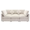 Sectional Sofa Modular U Shaped With Ottoman & USB Ports - Beige - Image 10