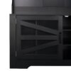 Entryway Bench With Coat Rack, 3 In 1 Design And Adjustable Shelves, Hall Tree With 7 Hooks For Entrance, Living Room - Black - Image 12