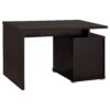 Sleek Office Desk With 2 Drawers Reversible - Cappuccino - Image 7