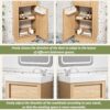 15.75" Bathroom Vanity With Reversible Resin Sink And Cabinet - Wood - Image 8