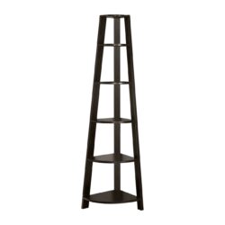 Bookshelf, Bookcase, Etagere, Corner, 5 Tier, For Office, Contemporary & Modern - Espresso