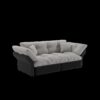 Queen Pull Out Sofa Bed, 3 In 1 Convertible Sleeper Tufted Sofa With 2 Soft Pillows - Gray - Image 12