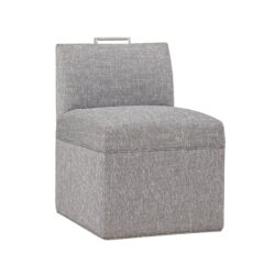 Della - Upholstered Castered Chair - Gray