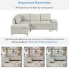 Versatile L Shaped Sofa Bed With Storage, Cup Holders, USB Ports Chenille - Beige - Image 8