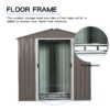 8Ft x 4Ft Outdoor Metal Storage Shed - Gray - Image 8