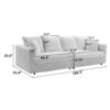 Plush Corduroy 4 Seat Sofa, Modern Comfy Upholstered Sofa Cloud Couch, Deep Seat Couches With Soft Pillows, Convertible Deep Seat Sofa Lounge Chair For Living Room - Beige - Image 6