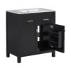 30" Bathroom Vanity With Sink And Soft Close Doors - Black - Image 13