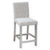 5 Piece Counter Height Table Set, Wooden Kitchen Table Set With Square Table And 4 Upholstered Chairs, Counter Height Dining Table With Crystal Decoration And Chair Set - Silver Gray - Image 7