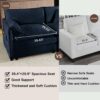 Oversized Recliner Chair With Movable Ottoman, Soft Chenille Upholstered Indoor Lounge Chair, Diy Combination - Blue - Image 9