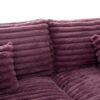 Oversized Double Chaise Lounge Sofa Bed With USB Ports & Cup Holders - Wine Red - Image 19