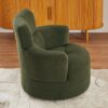 360 Degree Swivel Upholstered Accent Barrel Chair With Adjustable Headrest Berber Fleece - Green - Image 10