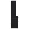 Multifunctional Bookcase With 3 Open Shelves And Secure Locking Mechanism - Black - Image 9