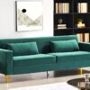 Aesthetic Sofas For Living Room, 3 Seater Couch With Classic Modern Appeal And Luxurious Soft Comfort, Easy To Maintain - Green - Image 5