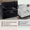 Oversized Recliner Chair With Movable Ottoman, Soft Chenille Upholstered Indoor Lounge Chair - Black - Image 10