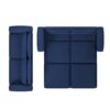 King Size Sleeper Sofa Bed, Pull Out Sofa Bed, 3 In 1 Convertible Sleeper Sofa, 3 Seat Couch With 2 Lumbar Pillows For Living Room - Blue - Image 17