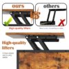 Lift Top Coffee Table With Storage, Adjustable Height Living Room - Black / Brown - Image 15