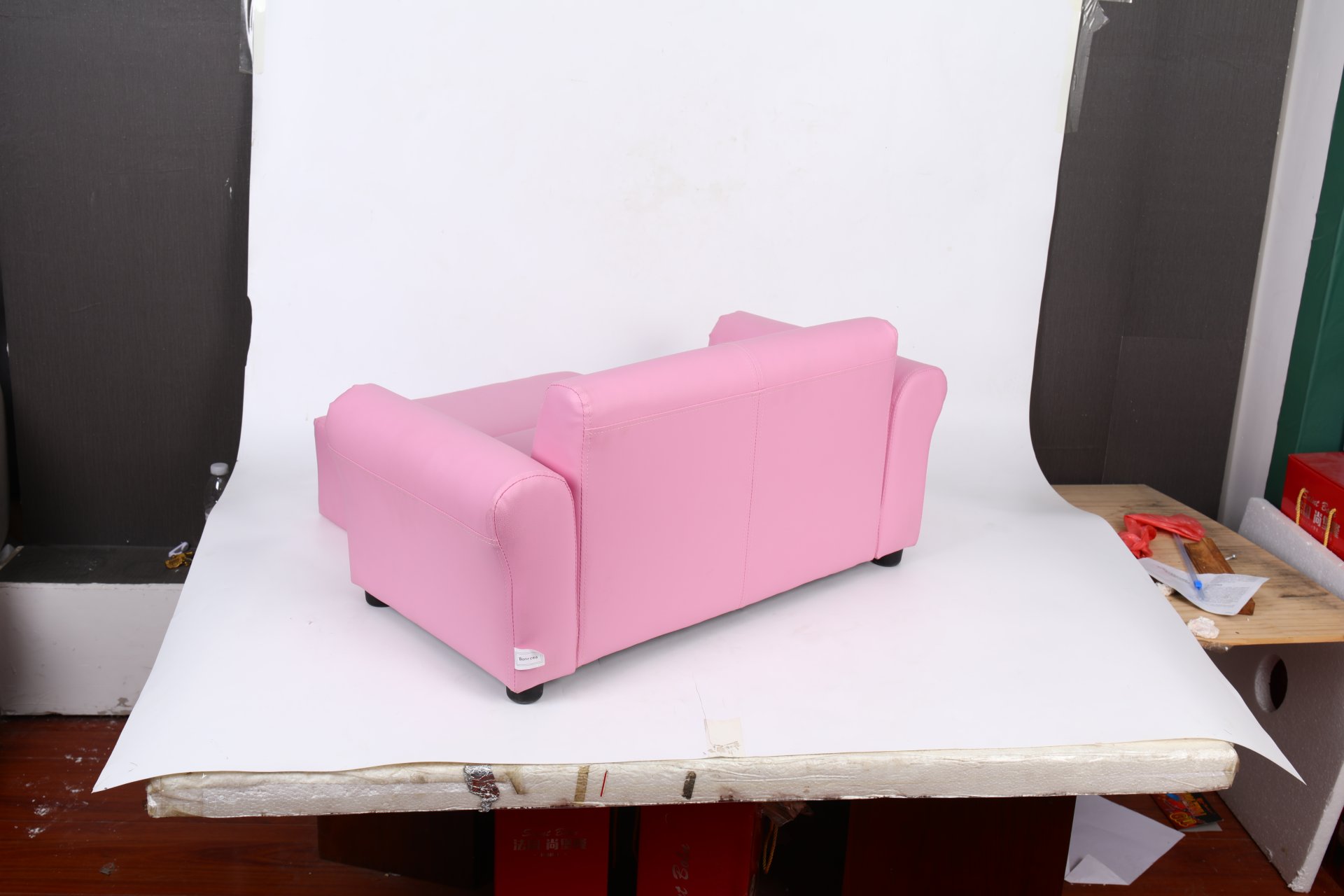 Kids Club Chair Sofa / Sectional And Ottoman - Pink - Image 11