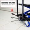 Hydraulic Lift Trolley, 500 Lbs Capacity, With 4 Wheels, For Material Handling And Transportation - Black / Blue - Image 10