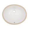 Oval Undermount Bathroom Sink With Overflow - White - Image 8