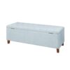 Shandra - Tufted Top Upholstered Storage Bench - Light Blue - Image 5