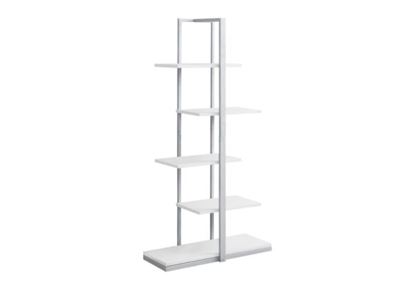 Bookshelf, Bookcase, Etagere, 5 Tie For Office, Contemporary & Modern - White