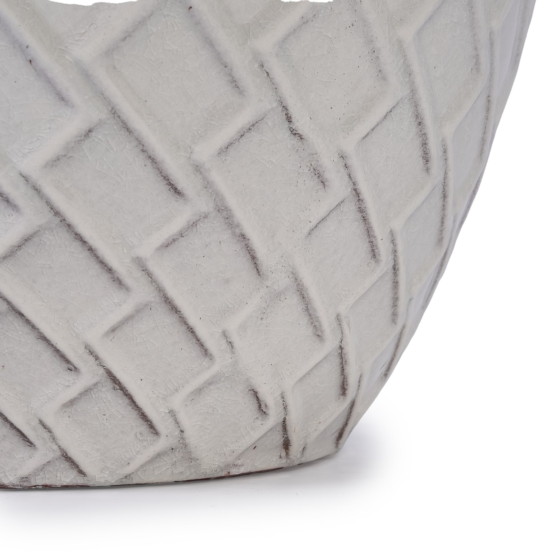 Ceramic Flowerpot, Planter For Patio, Garden, Windowsill - Milk White - Image 11