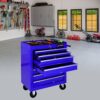 7 Drawers Multifunctional Tool Cart & Wheels - Blue - Image 2