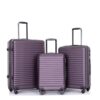 3 Piece Luggage Sets Lightweight Suitcase With Two Hooks, Spinner Wheels, Tsa Lock, (20/24/28) - Purple - Image 14
