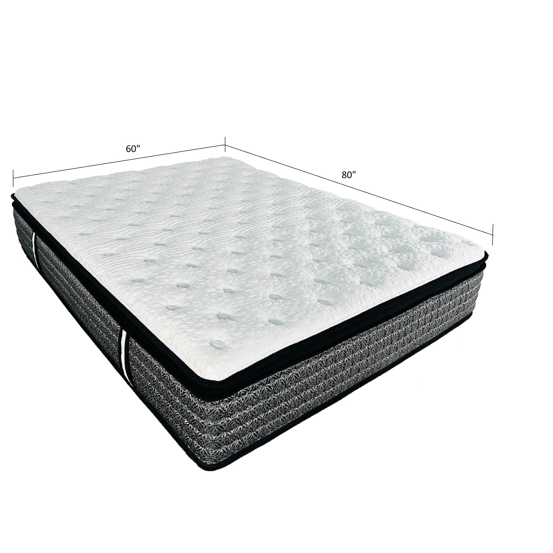 Premium 14" Queen Size Hybrid Mattress In A Box Plush Gel Memory Foam Top With Cooling Technology - Gray / White - Image 3
