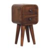 Extra Mini Curved Nightstand - Chestnut - Image 9