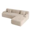 Cloud - Sectional Sofa Upholstered Couch Free Combined Sofa - Light Coffee - Image 18