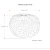 Renee - Round Pouf - Navy - Image 6