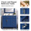 Bathroom Vanity With Sink, Soft Close Doors, Construction - Blue - Image 4