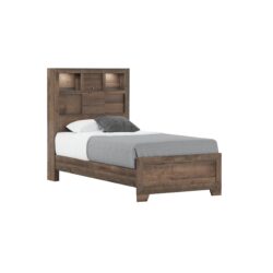 Plinz - Twin Bookcase Bed - Brown