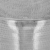 Drum Accent Side Table, Contemporary, Elegant Design - Chrome - Image 4