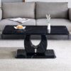 Modern Minimalist Pattern Sticker Rectangular Coffee Table With Elegant Design And Moderate Size - Black - Image 5
