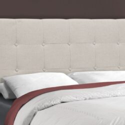 Full Size Bed, Upholstered, Transitional - Beige