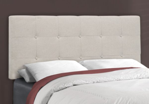 Full Size Bed, Upholstered, Transitional - Beige