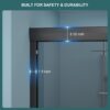 Double Sliding Glass Shower Door 8Mm Tempered Glass With Stainless Steel Frame - Matte Black - Image 7