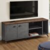 TV Stand, Console, Media Entertainment Center, Storage Cabinet, Contemporary And Modern - Gray - Image 5