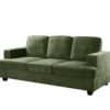 Modern Sofa, Comfortable 3 Seater Couch With Deep Seating And High Density Foam, Loose Back Cushions, Wide Arms, - Green - Image 10