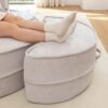 Modern Oversized Round Barrel Accent Chair With Ottoman - Velvet Upholstered Lounge Armchair With 5 Pillows For Living Room Or Bedroom - Gray - Image 8