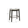 Belfast - Counter Stool Upholstered - Cream - Image 3